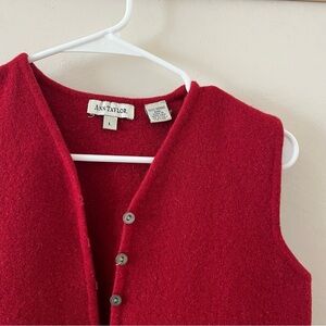 Ann Taylor | vintage red merino wool vest